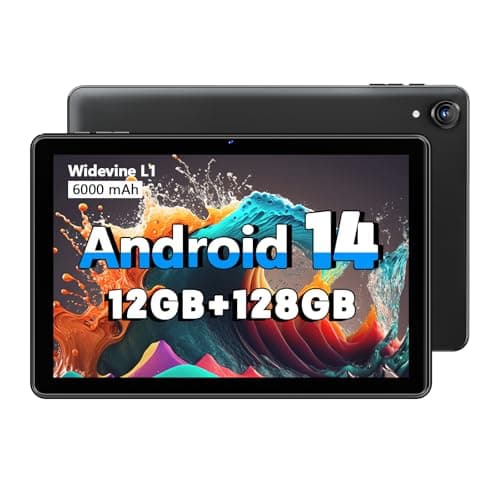 Hasskya Tablet Android ad alte Prestazioni, 12GB RAM 128GB ROM, 10 Pollici Compresse con 1280 * 800 IPS HD Touchscreen, Processore Octa-Core, 1TB Espandibile, Unisoc A523 CPU, Doppia Fotocamera