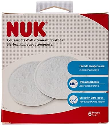NUK - 700623 - Coppette assorbilatte lavabili - x 6