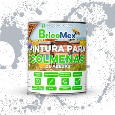 BRICOMEX Vernice per alveari delle api | 100% ecologica | Facile applicazione | 750 ml (grigio perla)