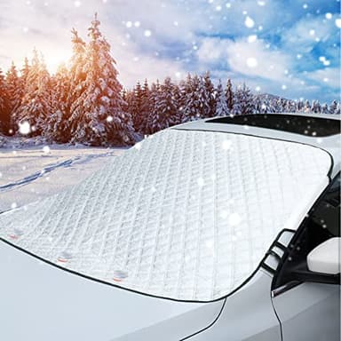 Tevlaphee Copri Parabrezza per Auto, Telo Antigelo e Antighiaccio, Magnetic, Ice Protection, Anti UV, Adatto la Maggior Parte dei Veicoli