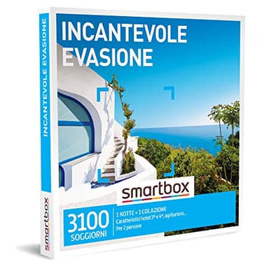 Smartbox - Incantevole Evasione- Cofanetto Regalo Coppia, 1 Notte con Colazione per 2 Persone, Idee Regalo Ottimi