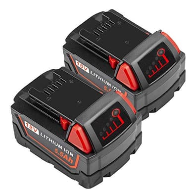LabTEC 2 batterie di ricambio 18 V 5500 mAh M18 per batteria Milwaukee 18 V M18 48-11-1840 48-11-1828 48-11-1820 48-11-1815 48-11-1850