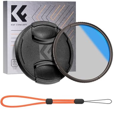 K&F Concept 52mm Filtro Polarizzatore Circolare con Tappo per Obiettivo Fotocamera, Ultra Sottile CPL Filtro in Vetro Ottico con Nano Rivestimento a 18 Strati (Nano-K Serie)