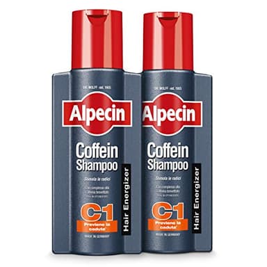 Alpecin Coffein Shampoo C1 2x 250 ml | Shampoo contro diradamento capelli | Shampoo anticaduta uomo
