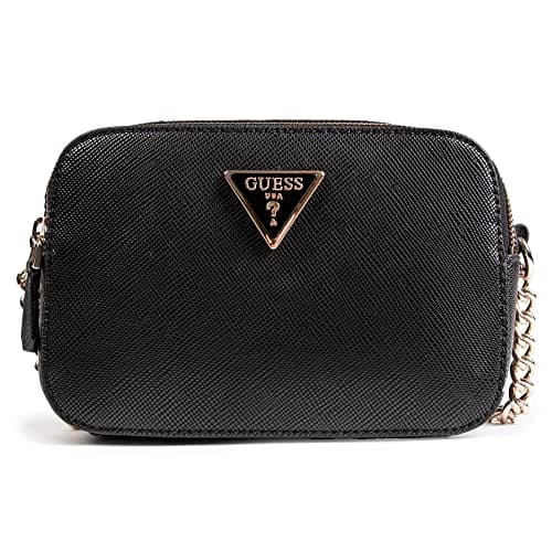 Guess Noelle Crossbody Camera, Borsa Donna, Black, Taglia Unica