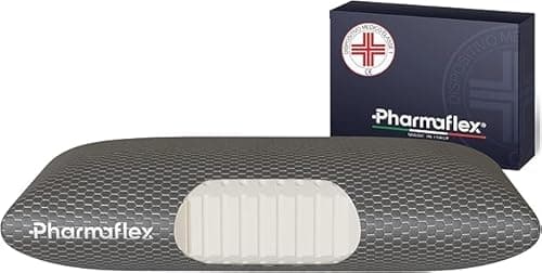 Pharmaflex Reflux - Cuscino Antireflusso Adulti 71x42 Alto 18 cm Ortopedico, Ultra Comfort e Sostegno con AirCell e Fibra di Carbonio, Cuscino Letto Cervicale Traspirante, Guanciale Medico Anallergico