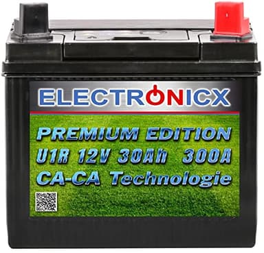 Batteria di avviamento Electronicx U1R 30Ah trattorino rasaerba batteria tagliaerba batteria plus pole right batteria trattorino batteria esente 300A.