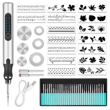Ainiv Penna per Incisione Elettrica, Macchina per Incidere Cordless Ricaricabile USB, Incisore Rotante Portatile Fai-da-te, Mini Penna Incisore Multifunzionale per Progetti Artigianali e DIY, Argento
