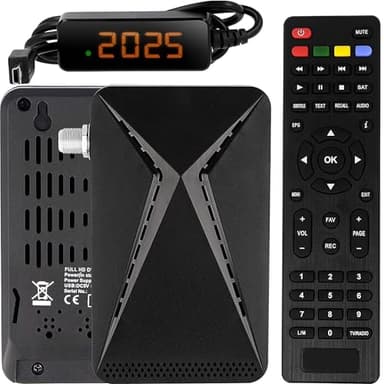 hd-line Echosat OM-26100 Mini Satellitare Ricevitore - DVB S/S2 Digitale Satelliten Receiver; Full HD; 1080 P; HDMI; 2 x USB 2.0; HDTV [ Ricevitore Satellitare Digitale ] Solo per i canali tedeschi