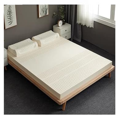 Llchaensc Materasso in Lattice Naturale 100% Organico Traspirante E Confortevole, Resistente E Non Facile da Collassare, Topper Materasso, Materasso in Lattice Naturale,2in,140x200cm(55x79in)