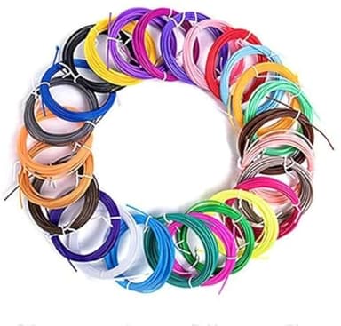 Filamento PLA per penna 3D, 10 colori 1,75 mm, 5 metri ciascun ogni colore, adatto per la maggior parte delle penne e stampanti 3D