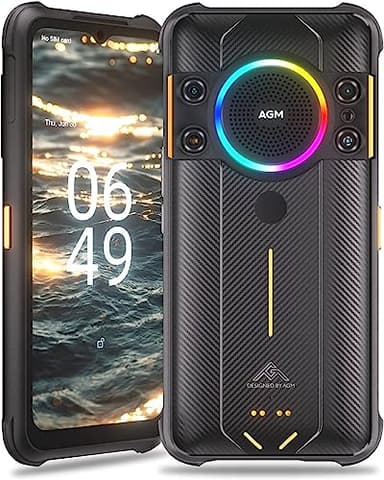 AGM Rugged Smartphone Senza Contratto H5 Pro Telefono Indistruttibile 6+128G con 6,52" HD+,109dB Altoparlante,Helio G85 CPU,7000mAh Batteria,48MP+20MP, Android 12 4G Dual SIM, IP68/IP69K/MIL-STD-810H