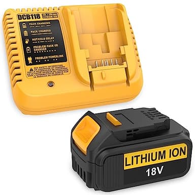 Energup 18V 5000mAh Batteria di Ricambio + Caricatore DCB118 per Dewalt 18V Batteria DCB118 DCB184 DCB200 DCB182 DCB180 DCB181 DCB183 DCB201