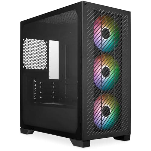 Cooler Master Elite 301 - Mini-Tower (Micro-ATX, ITX), 3 Ventole Aspirazione ARGB 120 mm (1200 RPM), Supporta Radiatore Fino a 280 mm o GPU Da 365 mm, Copertura PSU Ventilata, USB 3.2 Gen1 Type-C