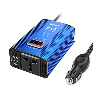 GIANDEL 300W Invertitore di Potenza Convertitore da 12V a 220V 230V con 2 Porte USB, Power Inverter per Auto (Onda Sinusoidale Modificata con Multi Protezioni,Display a LED)