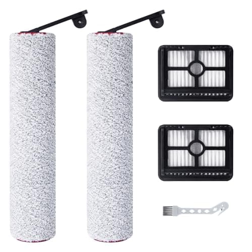 Fixbetter Spazzole Rullo + Parti di ricambio per filtri per Dreame H12 Pro / H12 Dual Aspirapolvere Bagnati e Secchi Senza Fili,2 Rulli Spazzola + 2 Filtri HEPA + 1 Spazzola per la Pulizia