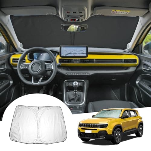 GAFAT Compatibile con Jeep Avenger 2023 2024 Parasole per Parabrezza interno, Avenger Hybrid EV 2024 Parabrezza Parasole, Raffreddamento, Protezione UV, Accessori Avenger