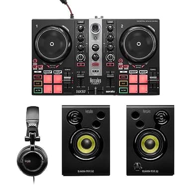 Hercules DJLearning Kit MK2 — Kit All-in-One per Imparare a Mixare — Software e Tutorial Inclusi