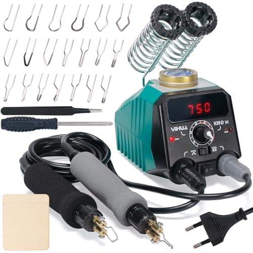 YIHUA 939D-VI Kit bruciare il legno a doppia penna con display con 20 punte a filo penna per bruciare il legno staccabile 2 pezzi di legnostrumento per pirografo il legno e pantografo ferro il legno