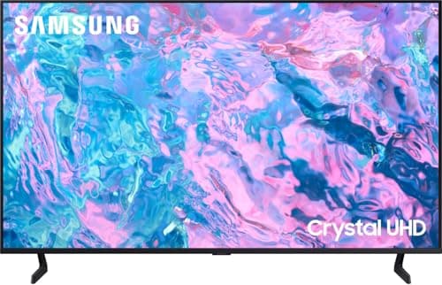 Samsung TV UE50CU7090UXZT Crystal UHD 4K, Smart TV 50", Crystal Processor 4K, Slim Look, Q-Symphony e OTS Lite, DVBT-2, Integrato con Bixby, compatibile con Alexa e Google Assistant, Black [2024]