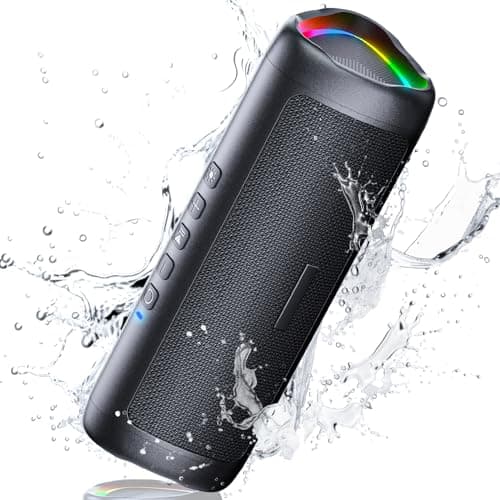 UOHHBOE Cassa Bluetooth Portatile Potente 30W Altoparlante Bluetooth 5.3 Accoppiamento TWS 24 ore Distanza di Connessione di 30m con Luce LED Colorate per Chiamata Vivavoce AUX per Esterno Festa