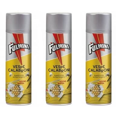 Virsus Bomboletta insetticida Spray Schiumogeno Fulm790 per Vespe e Calabroni, capacità 500ml, Azione Rapida con getto fino a 4 Metri, Disinfestante Vespicida per Nidi (3)
