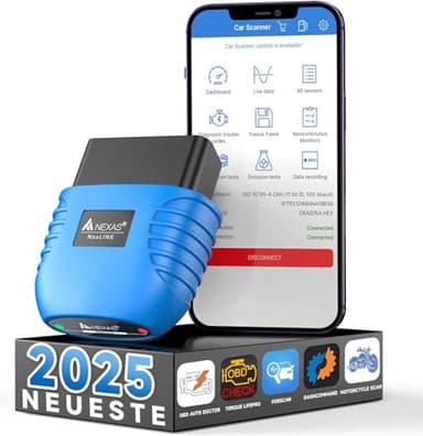 AUTOPHIX Nexlink OBD2 Bluetooth 5.0 Adattatore per iOS & Android & Windows, Lettore di Codici Verifica Luce Motore Controllo Smog Strumento di Scansione Auto per Auto dopo il 1996 e Moto Specialmente