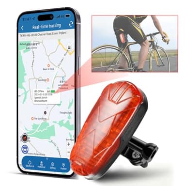 Localizzatore Gps Moto Geolocalisation Veicolo Plotter Gps Auto per Velo Moto Trotinette Elettrico Tracker Gps Moto 1800mah Impermeabile Avvisi SOS E Velocità Plotter Gps Senza Scheda SIM Plotter
