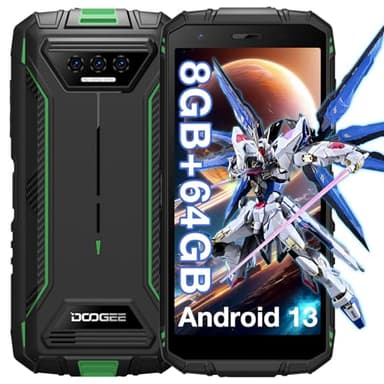 DOOGEE S41T(2024) Rugged Smartphone, 8GB+64G(TF 1TB) Android 13 Telefono Indistruttibile, 6300mAh Batería, Telefono Cellulare13MP Cámara, 5.5" HD Pulgadas, 4G Doble SIM, IP68 IP69K/NFC/OTG/GPS/FM