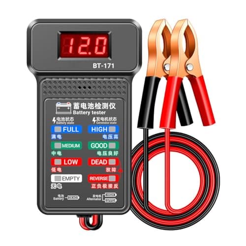 DollaTek Tester per batterie per auto 100-2000CCA Tester di carico della batteria Strumento per test di guasti da 12 V Tester per batterie e alternatori per automobili