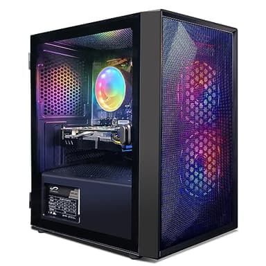 STGSivir PC Gaming Fisso,Core i3-10100F fino a 4.3GHz, Radeon RX 5500 XT 8GB GDDR6, 16GB DDR4, SSD 512GB, WiFi, BTB 5.0, ventola RGB x 3, Windows11 H64