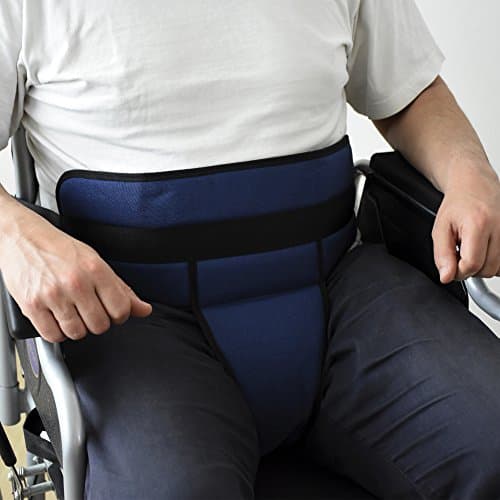 Ortones - Cintura di Supporto e di Sicurezza per Sedia a Rotelle Pelvico - Imbottita e Regolabile – Imbracatura Perineale per Maggiore Sicurezza - Taglia Unica