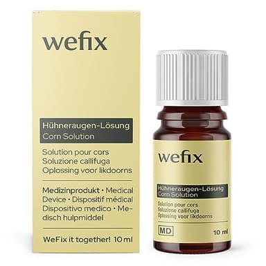 WeFix Calli piedi rimozione 10 ml - Callifugo per piedi con pennello - Dispositivo medico da 6 anni in su per calli e duroni - Cura dei piedi