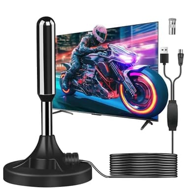 liuwei Antenna Tv Interna Amplificata Potente, 2025 Nuova Antenna Tv Interna, Ricezione A Lunga Distanza A 360 Gradi Per Canali Locali 1080P 4K DVB-T2 DVB-T DTT DTMB VHF UHF（1）