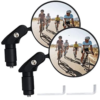 Specchietti Bici,Specchio Convesso Specchietti Bici Elettrica,360° Regolabile Ruotabile Specchietto Retrovisore for Bici elettrica Scooter Motorino