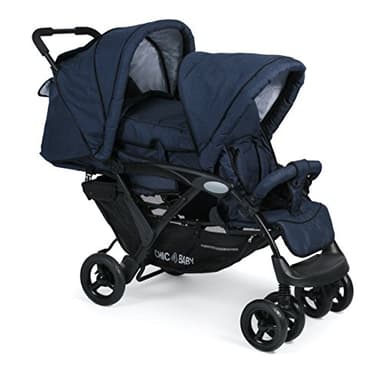 Chic 4 Baby 274 52 Passeggino Gemellare Duo, Jeans blu navy, blu