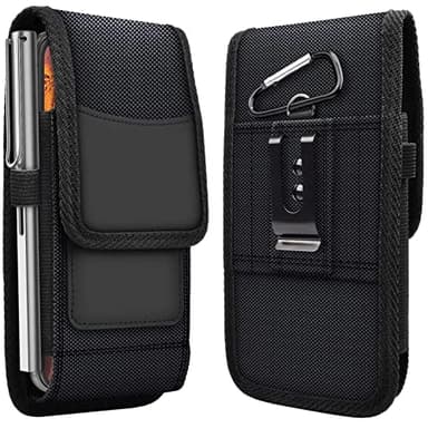 MOELECTRONIX VERTIKAL - Cintura da cintura adatta per Cubot Kingkong 9 8 7 6 5 Pro Star Power 4G 5G King Kong | Marsupio con moschettone, clip e passante | Protezione laterale trasversale | Nero