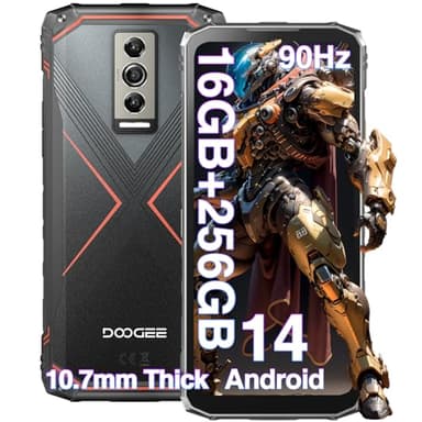 DOOGEE Blade 10 Pro Rugged Smartphone (2024) Android 14, Telefono Indistruttibile, 16GB+256GB/2TB Cellulare Antiurto, 6.5" HD+, 5150mAh, 50MP+8MP, IP68/IP69K/Dual SIM 4G/3 Slot per schede/Face ID/NFC