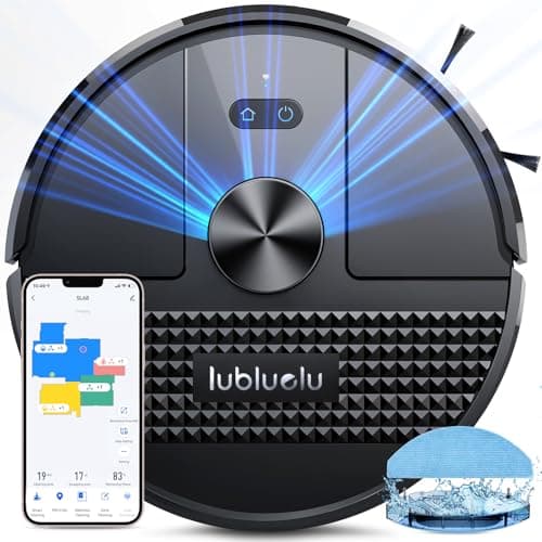 Lubluelu Robot Aspirapolvere Lavapavimenti con Mappatura 4500Pa, Robot Lavapavimenti e Aspirapolvere, Robot Vacuum Mop 3 in 1 per Pavimento e Peli Animali