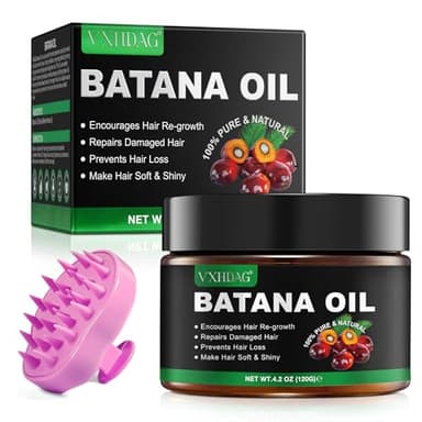 Olio di Batana per la crescita dei capelli con Massaggiatore per Cuoio Capelluto, elimina le doppie punte, ripristina i capelli danneggiati, migliora la luminosità dei capelli 120 G