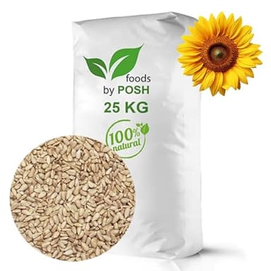 25 kg di semi di girasole pelati | mangime per uccelli selvatici | mangime per uccelli selvatici per tutto l'anno | estate e inverno