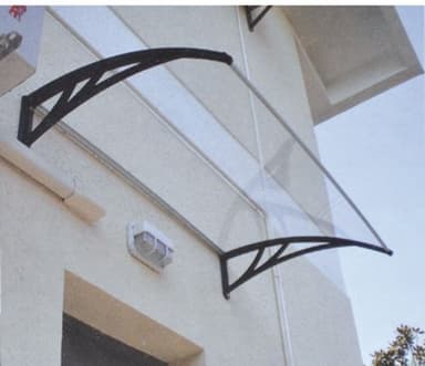 Tettoia Pensilina a Vetro in Policarbonato 100X120 Cm per Porta o Finestra