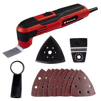 Einhell Utensile multifunzione TC-MG 250 CE (250 W, 22.000 fino a 40.000 min^-1, velocità di oscillazione, registrazione utensili magnetici, elettronica di velocità, accessori inclusi)