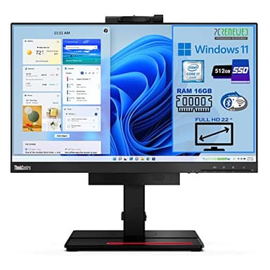Pcrenewed Pc Fisso All In One 22″ computer desktop Intel Core i7-6700 3.4Ghz | 16 GB RAM | 512GB SSD | Monitor 22” FullHD WebCam Audio Windows 11 Pro WIFI BTH e Rete (Ricondizionato) (Solo PC)