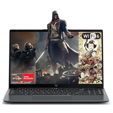 ACEMAGIC 15.6’’ PC Portatile Gaming AMD Ryzen 7 5700U(Battere i7-1355U) Laptop,RAM 16GB M.2 NVMe SSD 512GB (fino a 4 TB) Pellicola Tastiera in Italiano, WiFi-6, ‎8-Ore, Fino a 4,3 GHz, HDMI, Grigio