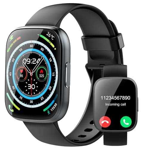 Smartwatch Uomo Donna, 1,95'' Orologio Smartwatch con Effettua/Risposta Chiamate, 110+ Modalità Sportive Fitness Tracker con Contapassi/Sonno/Cardiofrequenzimetro, IP68 Smart Watch per Android iOS