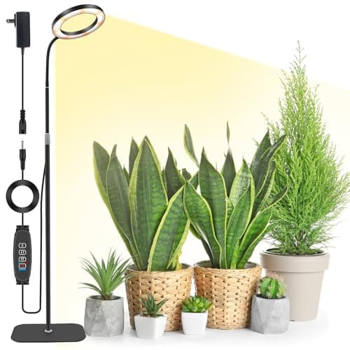 Niello Lampada per Piante con Supporto, Luce a LED per Piante da Interno a Doppia Testa, Lampada di Crescita a Spettro Completo, Timer 3/9/12H, 58cm~170cm Altezza Regolabile per Piante Alte e Grandi