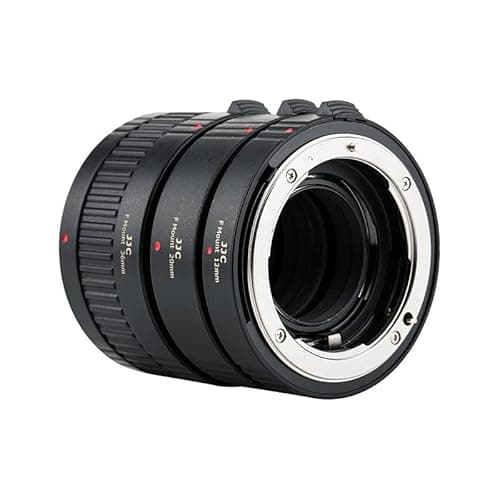 JJC (Set 12mm/20mm/36mm) Automatica (AF) Metallo Tubo di Prolunga con Messa a Fuoco con Esposizione TTL per Fotografia di Immagini Ravvicinate per Obiettivi e Fotocamere DSLR Nikon F