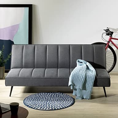 Zinus Quinn Divano letto Clic Clac - Divano letto pieghevole 2 in 1 - Adatto a camere per ospiti e piccoli spazi - Grigio scuro