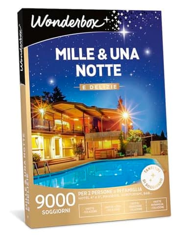 Wonderbox Cofanetto Regalo per Coppia - Mille & Una Notte E DELIZIE - 3900 SOGGIORNI per 2 Persone